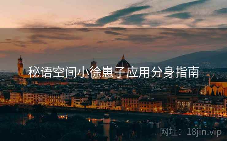 秘语空间小徐崽子应用分身指南  第1张