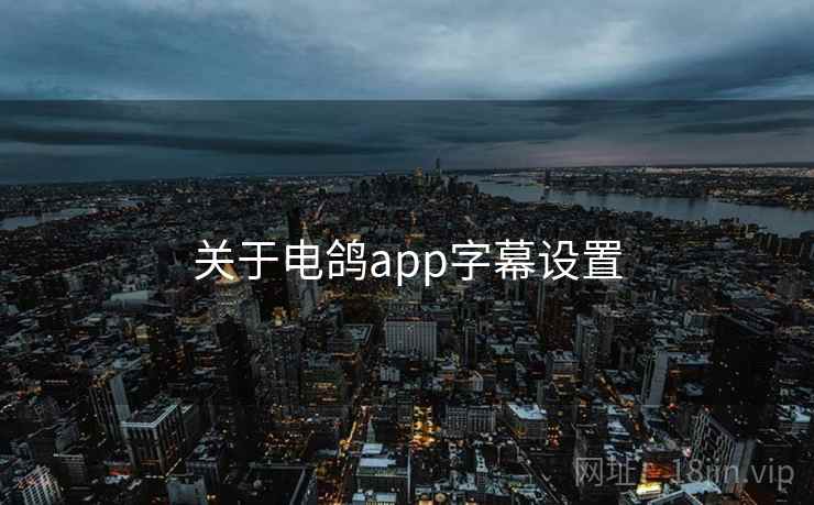 关于电鸽app字幕设置  第2张