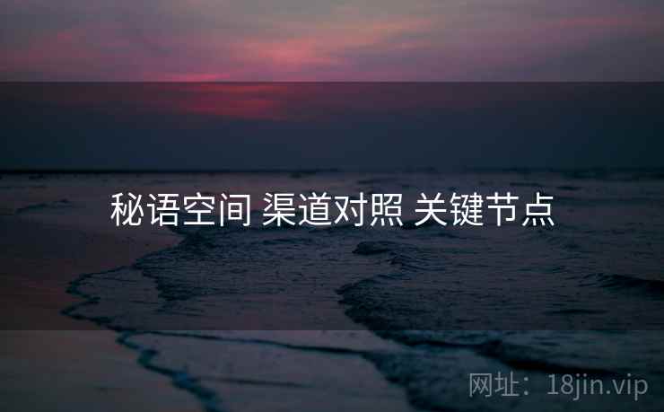 秘语空间 渠道对照 关键节点