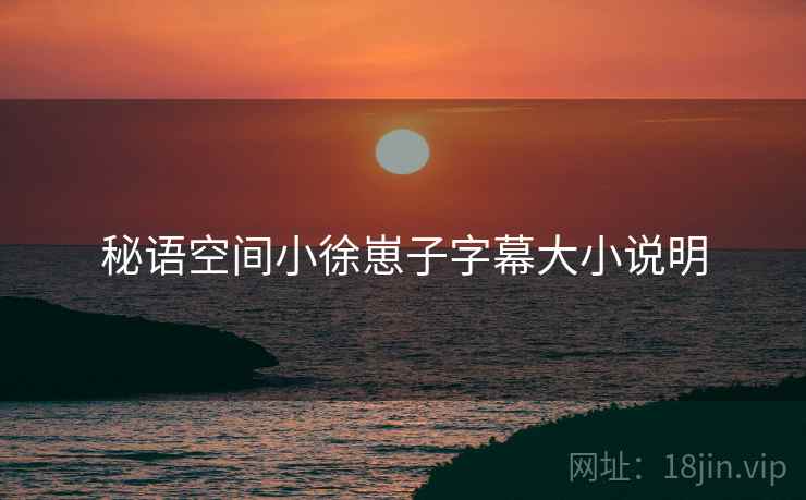 秘语空间小徐崽子字幕大小说明  第2张