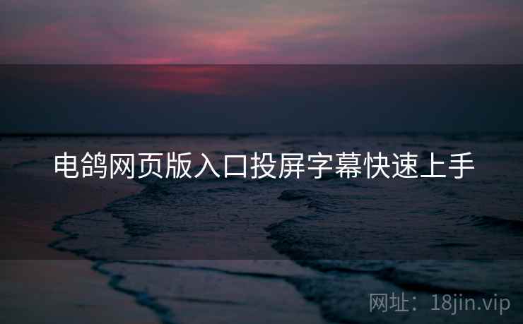 电鸽网页版入口投屏字幕快速上手  第2张