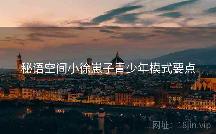 秘语空间小徐崽子青少年模式要点  第1张